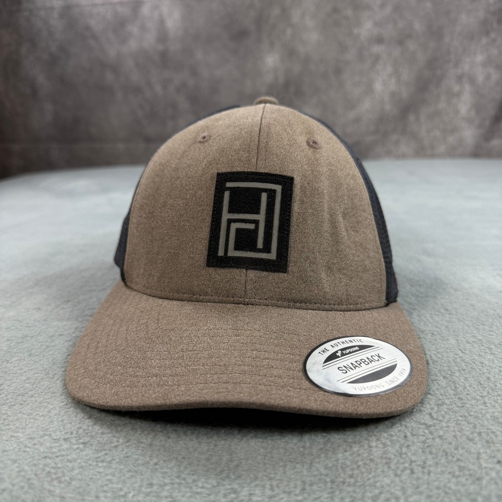 Hooey Golf Snapback Hat Brown Black Yupoong Adjustable Ripstop Cap Mens